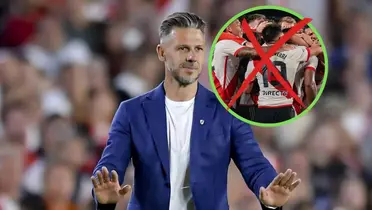 Demichelis y jugadores de River.