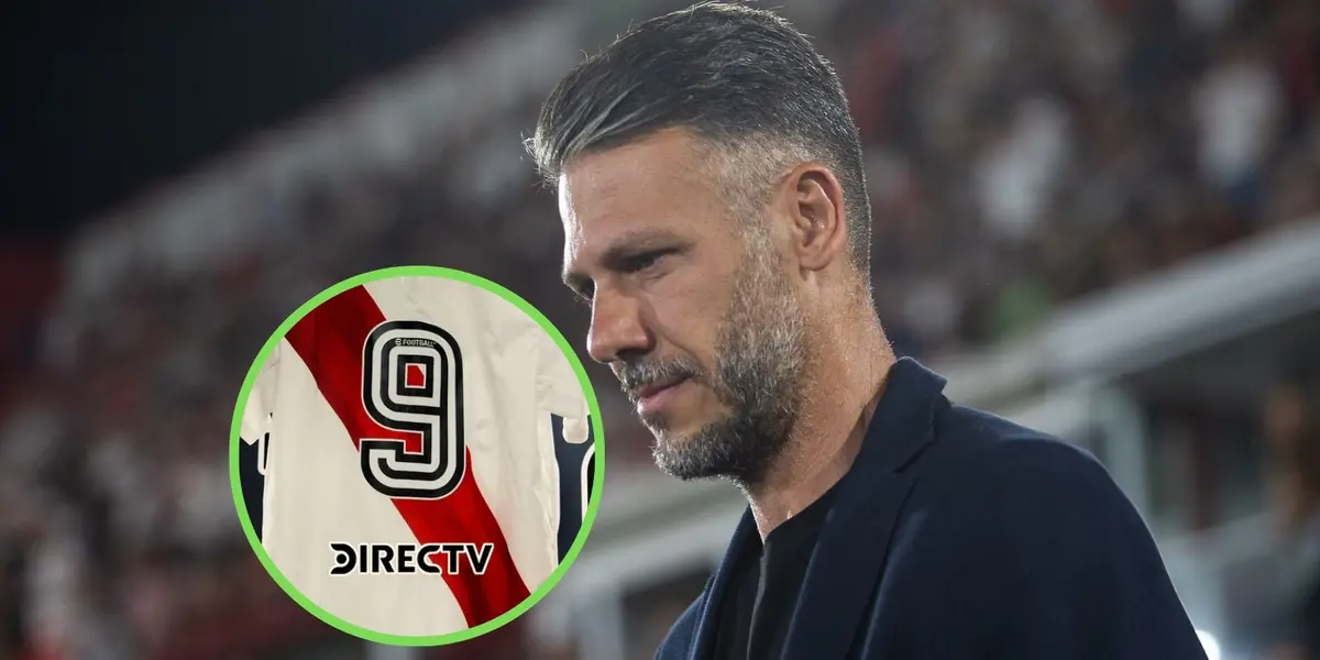 Demichelis y la camiseta 9 de River.