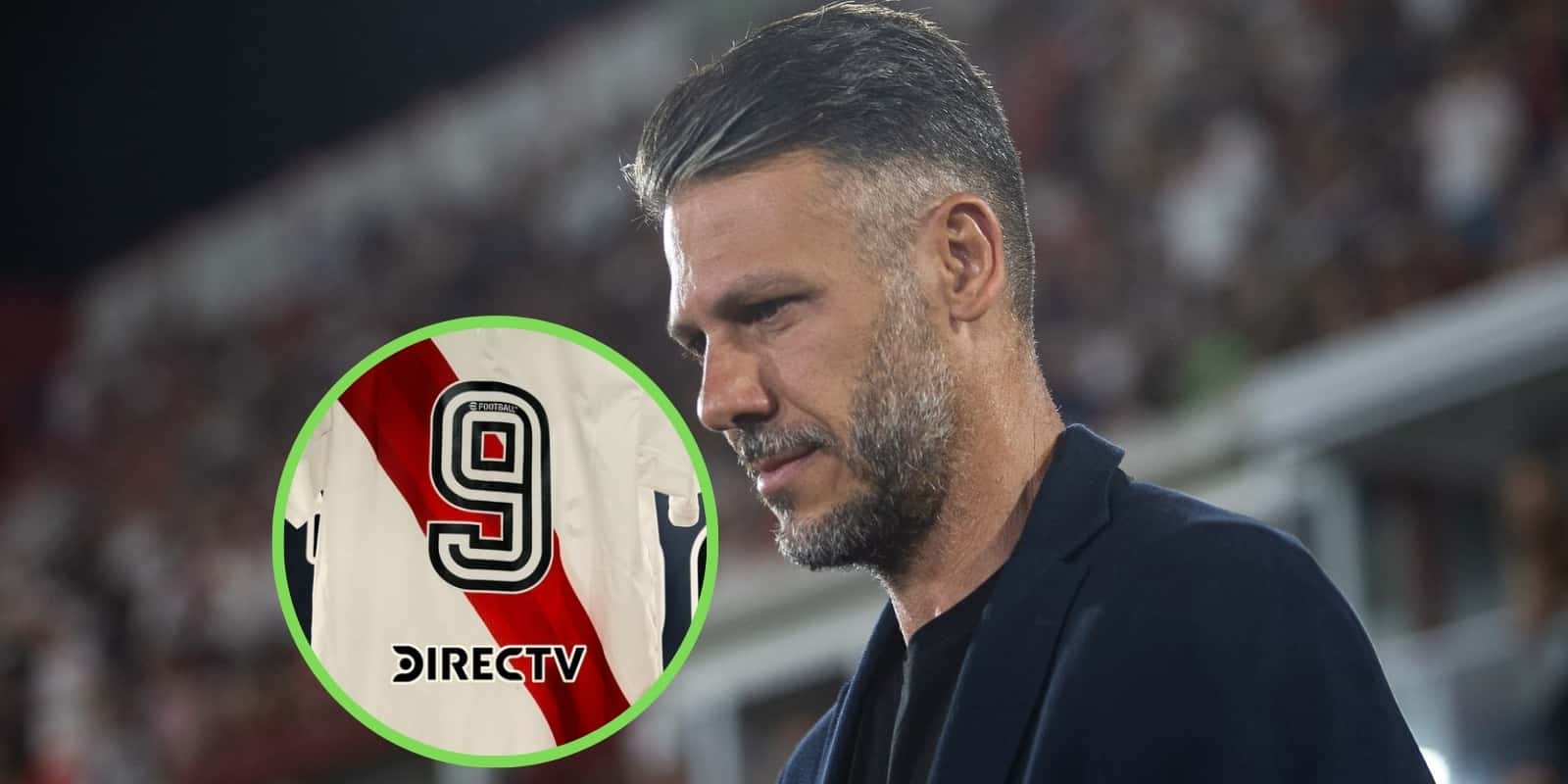 Demichelis y la camiseta 9 de River.