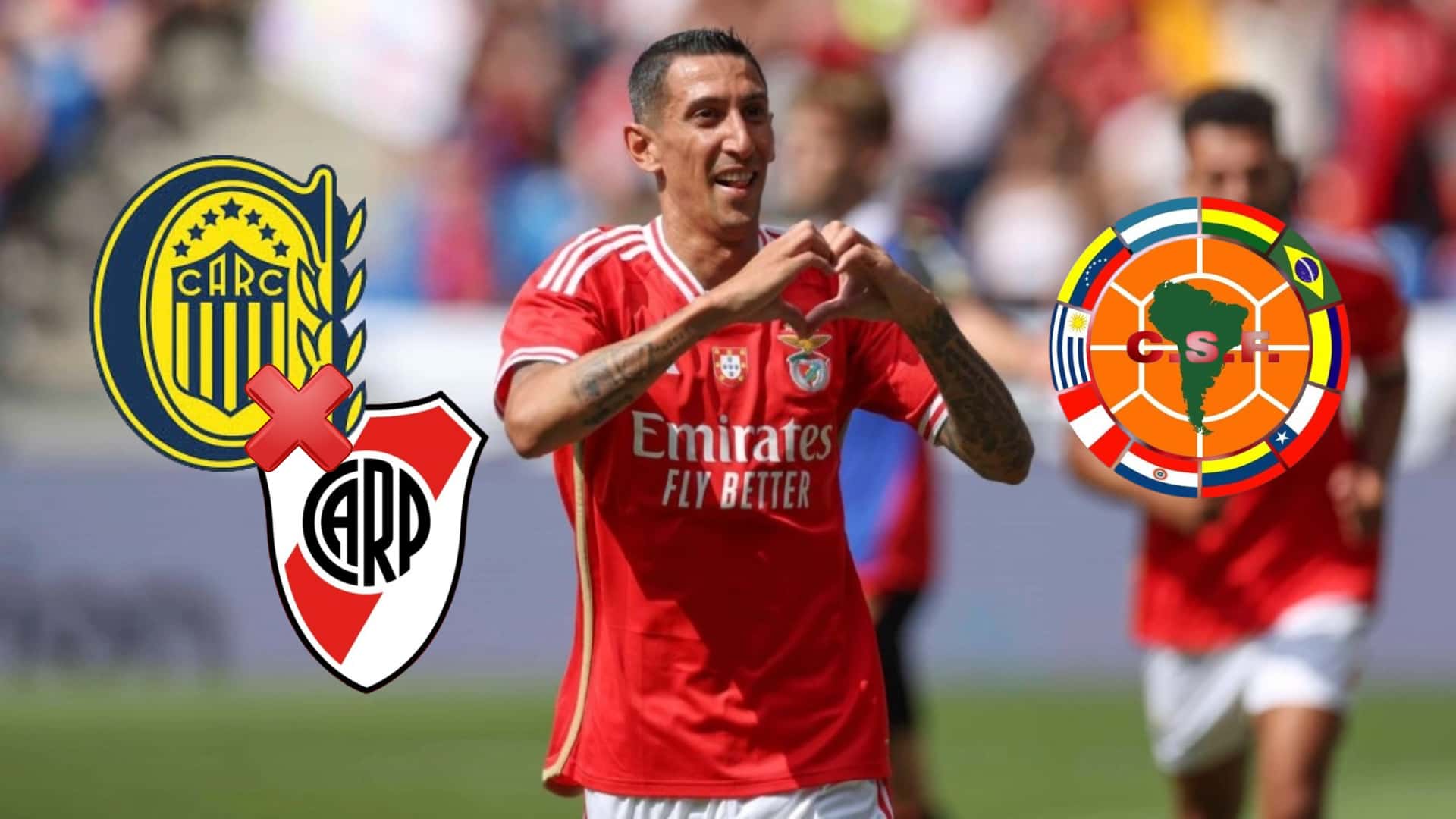 Di María celebrando un gol en Benfica.