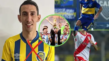 Di María más un jugador de Boca y otro de River.