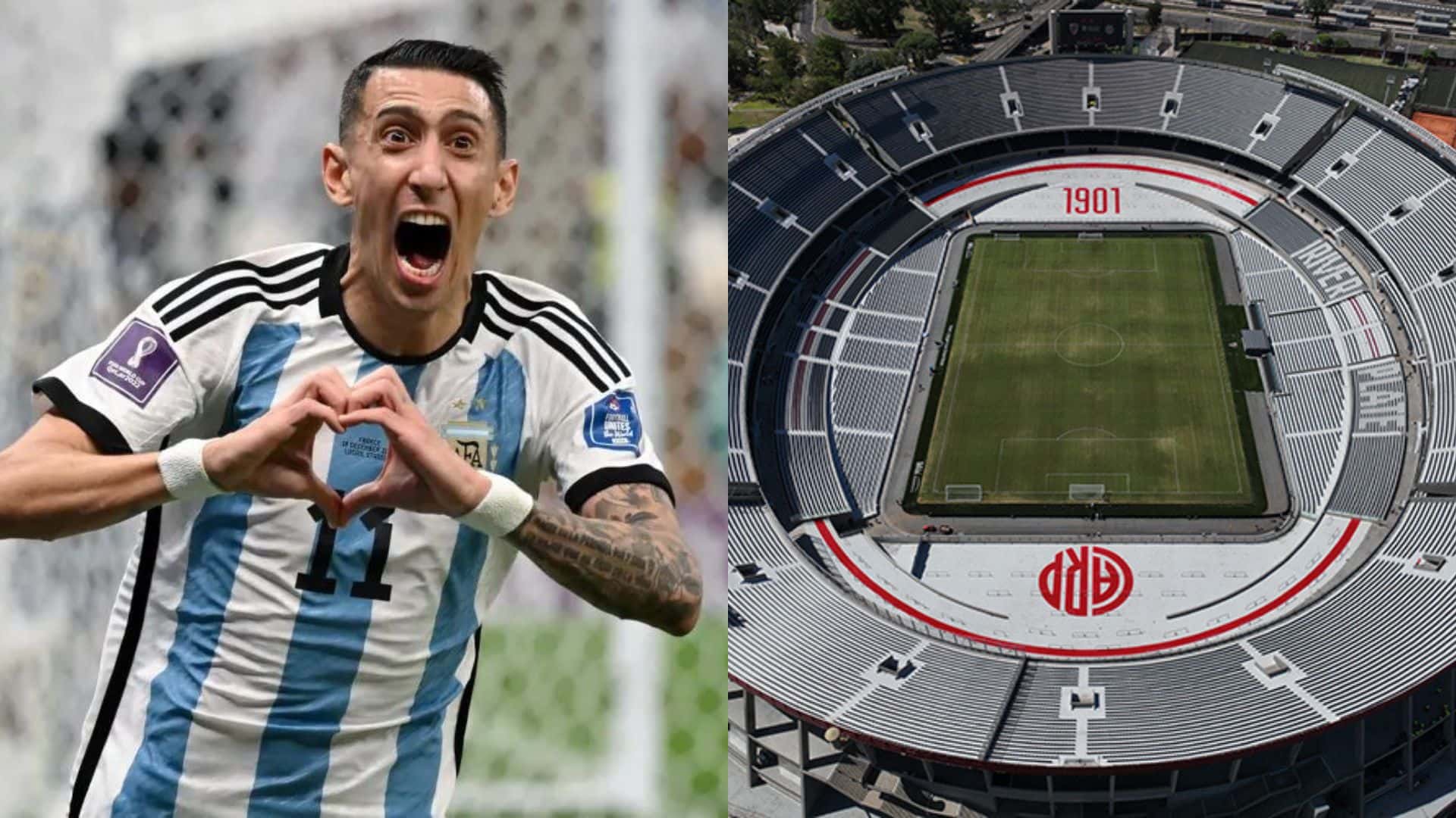 Di María y su gol en la final ante Francia.