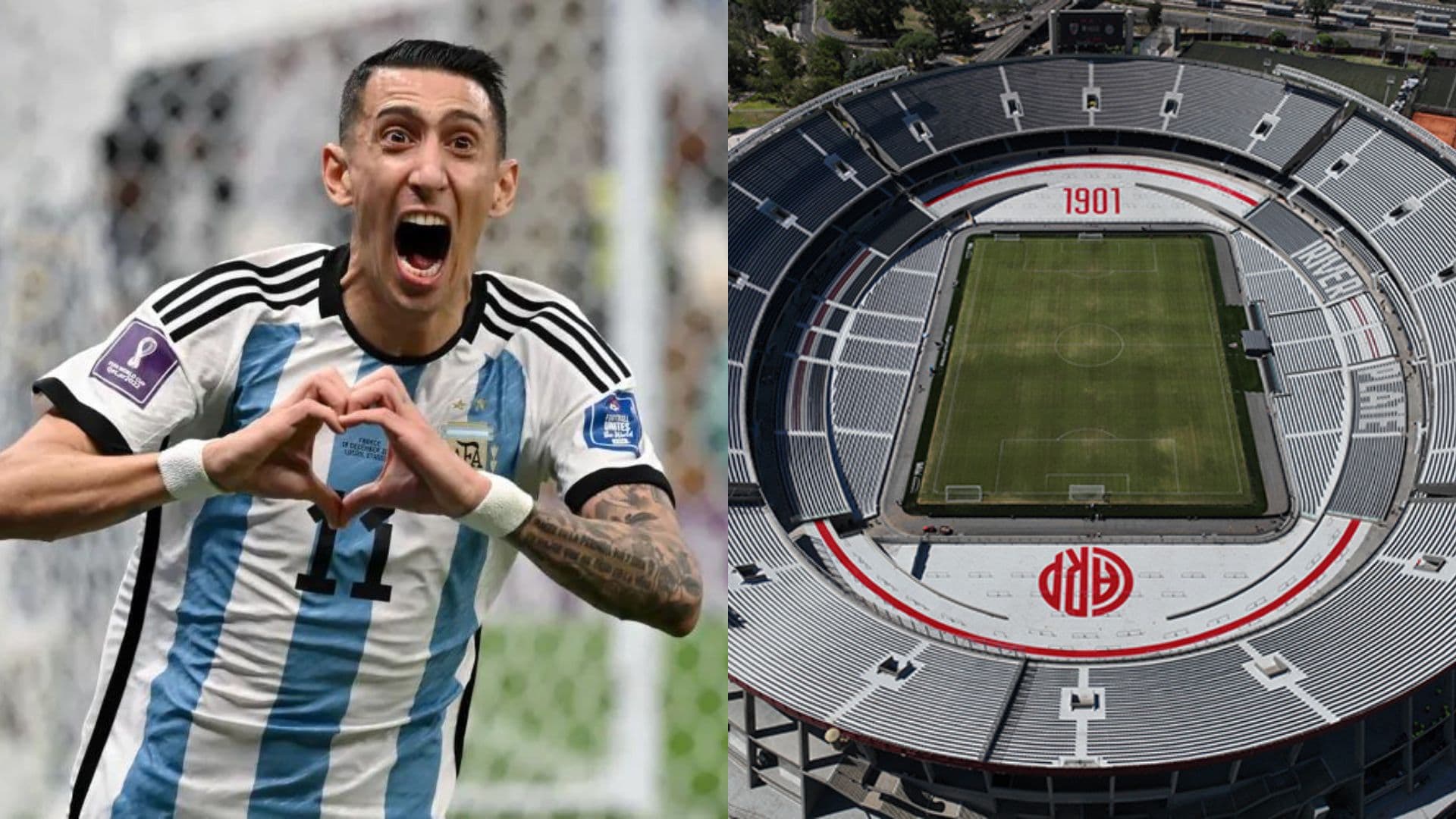Di María y su gol en la final ante Francia.