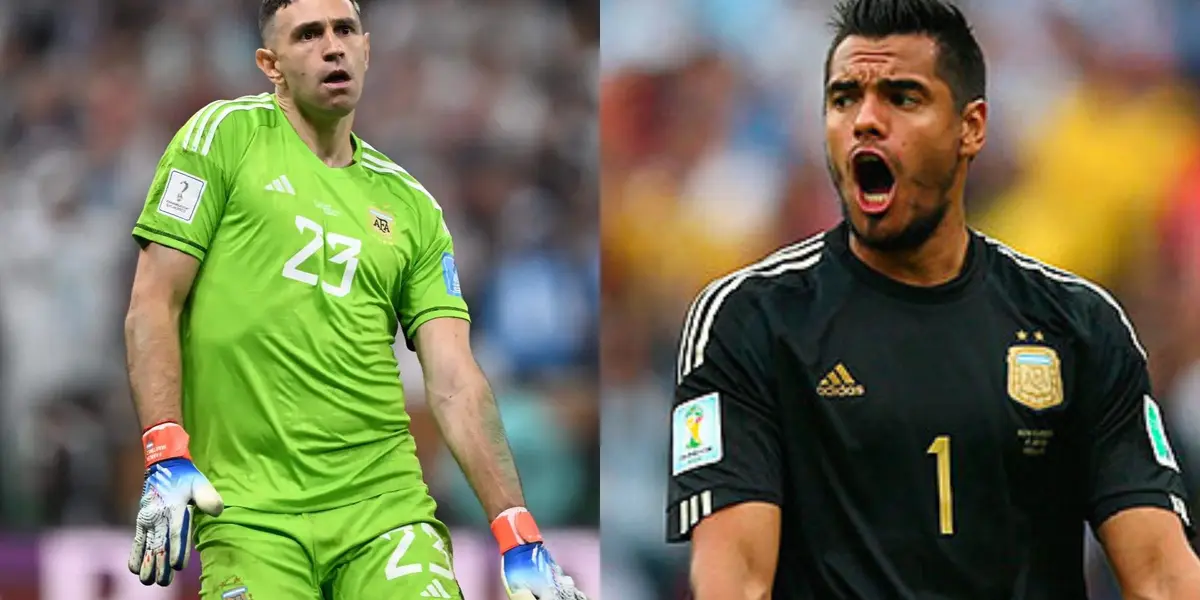 Dibu Martínez y Chiquito Romero.