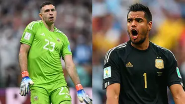 Dibu Martínez y Chiquito Romero.