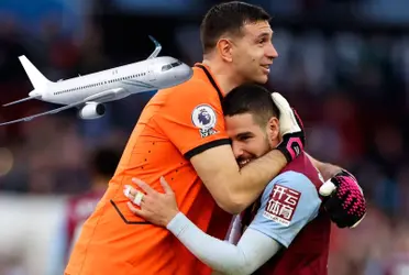 Dibu Martínez y Emi Buendía vacacionaron juntos