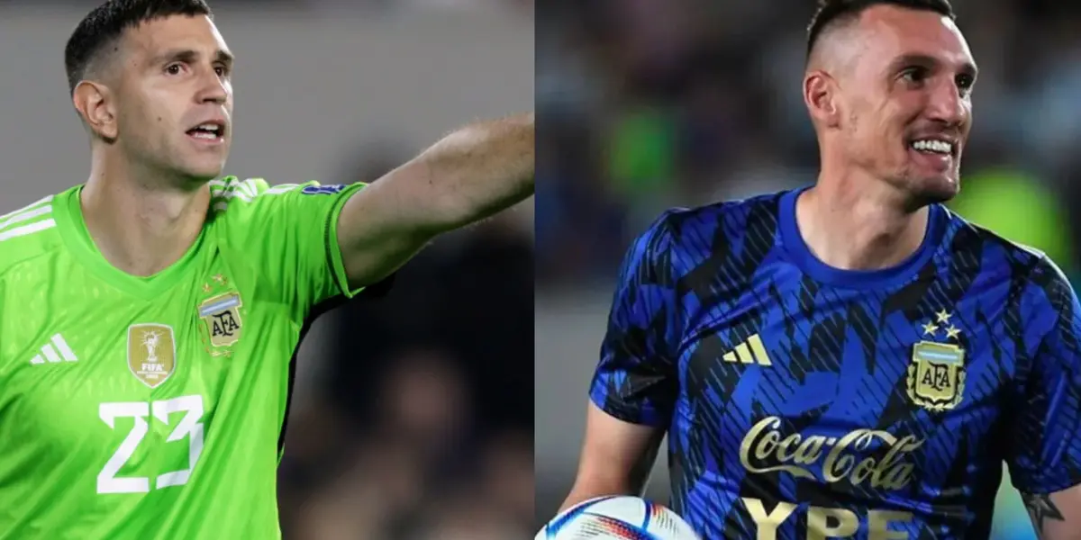 Dibu Martínez y Franco Armani.