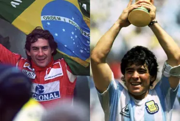 Diego Armando Maradona trajo el recuerdo de un hecho común, la partida de Ayrton Senna.