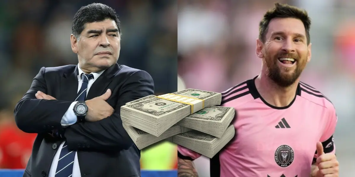 Diego Armando Maradona y Lionel Andrés Messi.