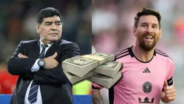 Diego Armando Maradona y Lionel Andrés Messi.