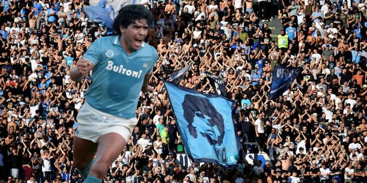 Diego es el máximo ídolo del club italiano y así lo ratifican en cada aniversario del ‘10’.