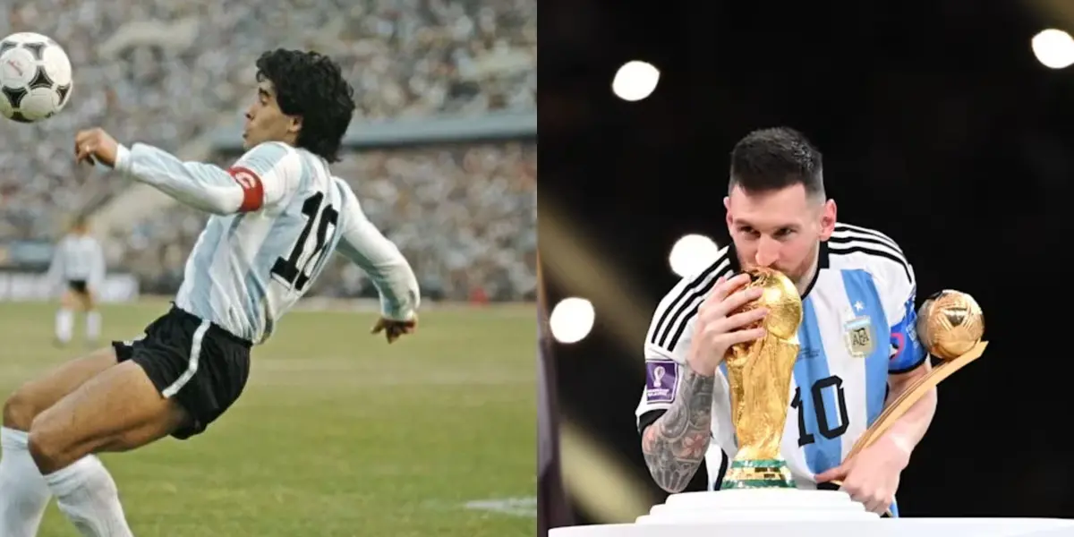 Diego Maradona y Lionel Messi.