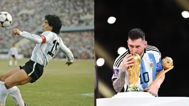 Diego Maradona y Lionel Messi.