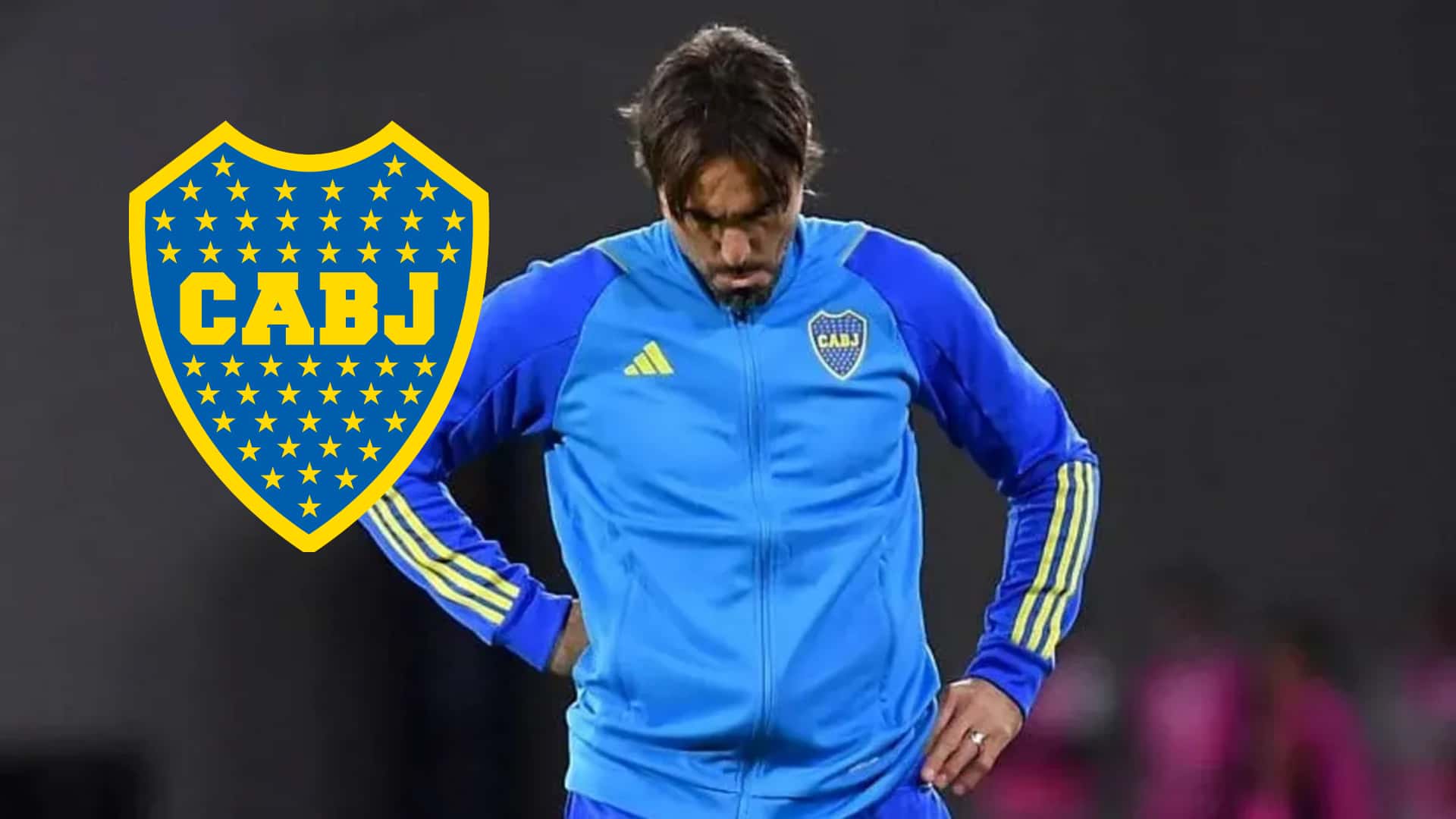 Diego Martínez durante un partido de Boca.