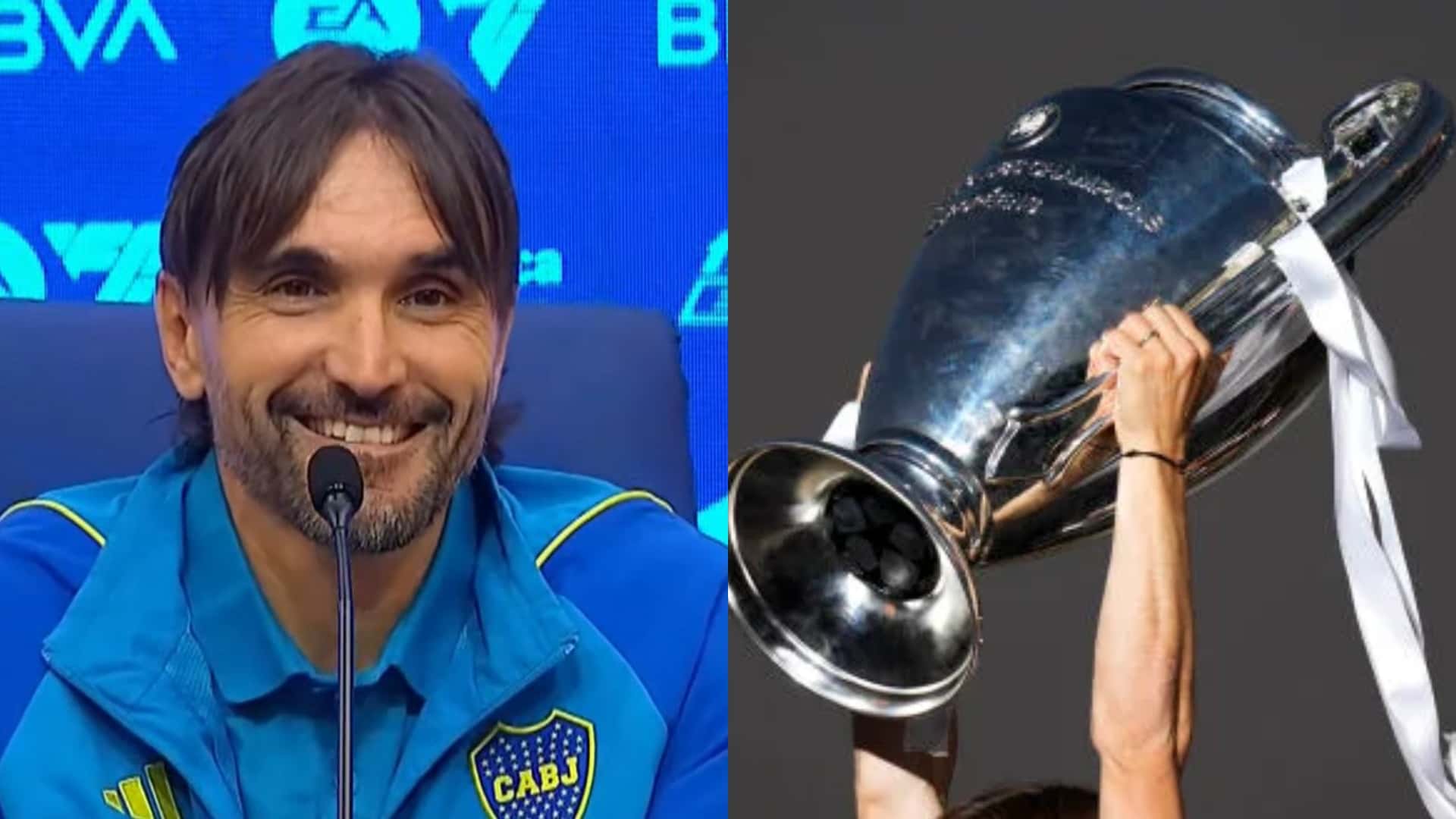 Diego Martínez sonríe en conferencia de prensa.