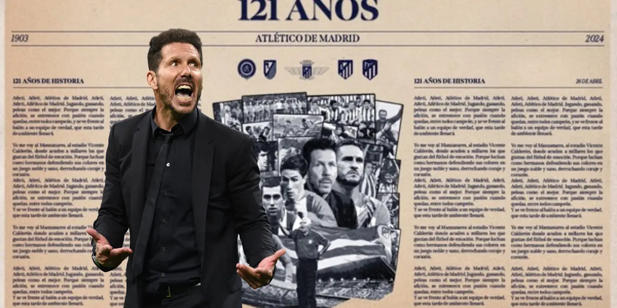 Diego Simeone arenga como entrenador del Atlético de Madrid