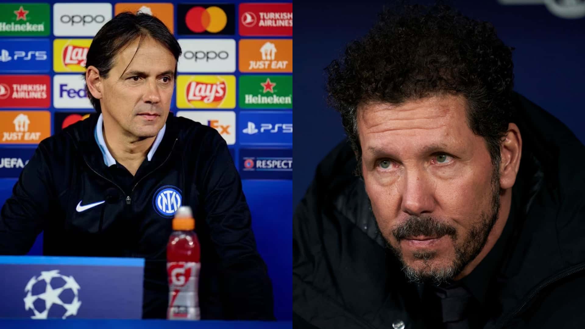 Diego Simeone recibió elgios de Simone Inzaghi