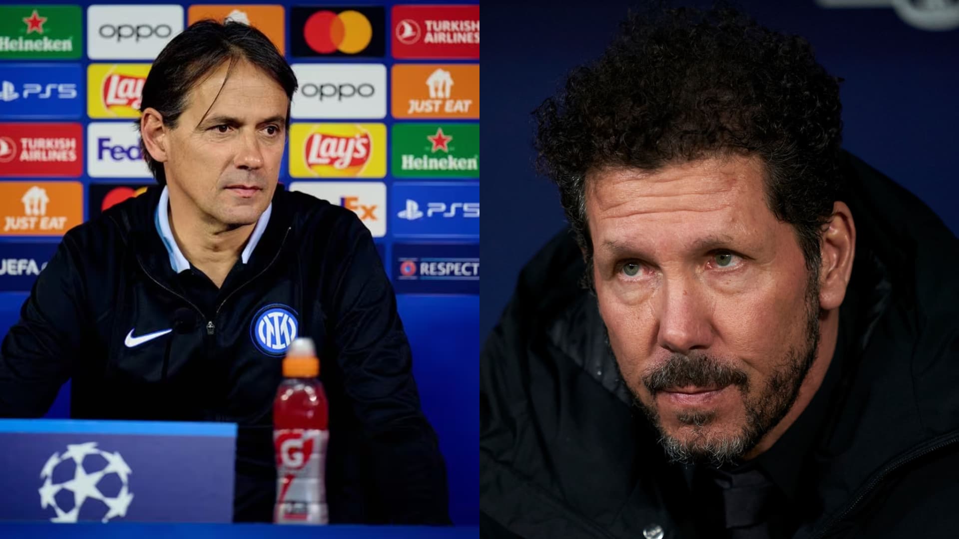 Diego Simeone recibió elgios de Simone Inzaghi