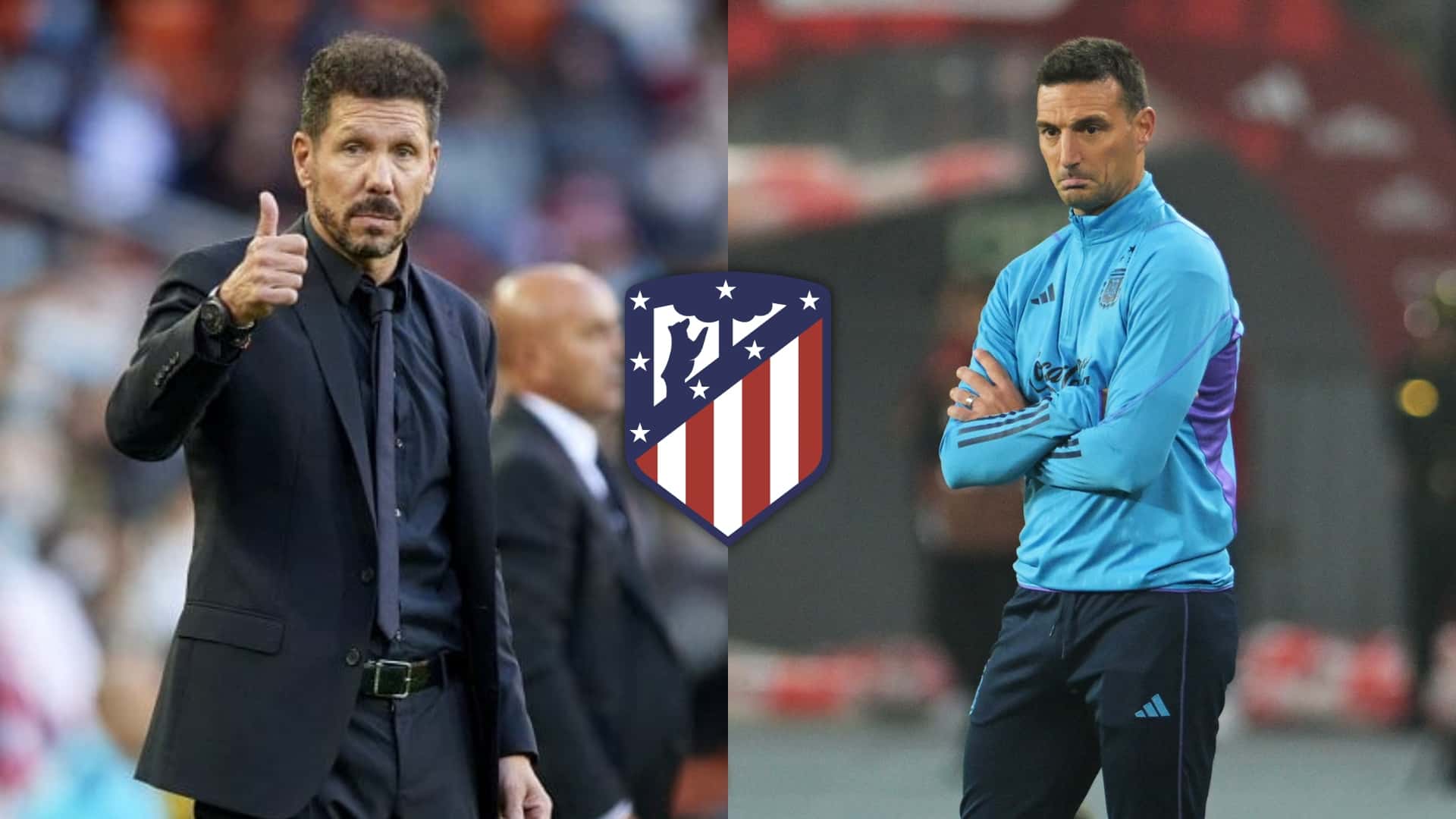 Diego Simeone y Lionel Scaloni.