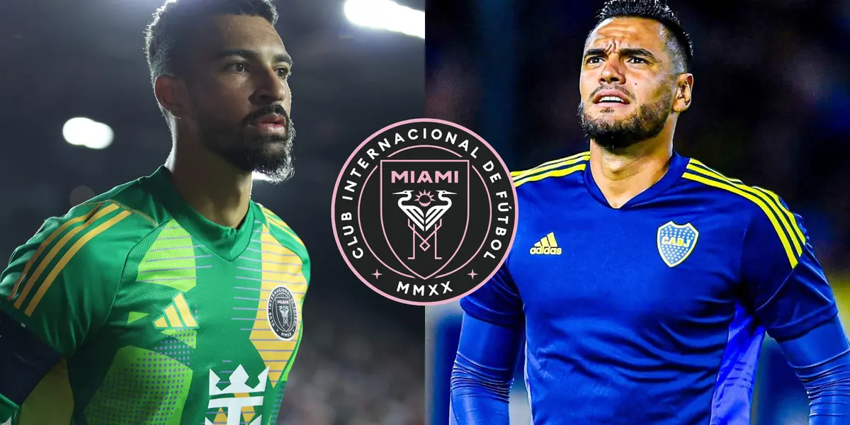 Drake Callender en el partido contra Monterrey y Sergio Romero con la indumentaria de Boca