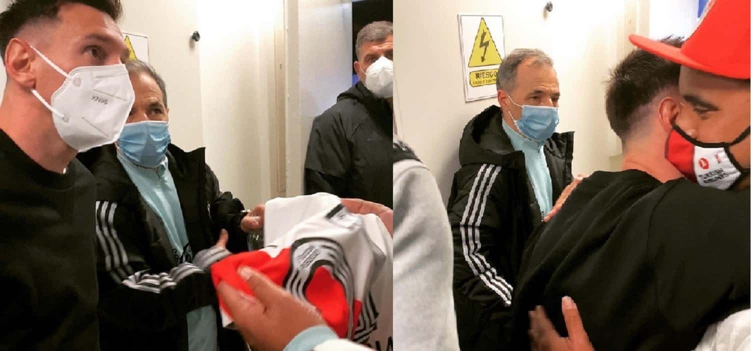 Durante su visita al Monumental con la Selección Argentina, Leo recibió un gran regalo por parte de un miembro del club de Núñez.