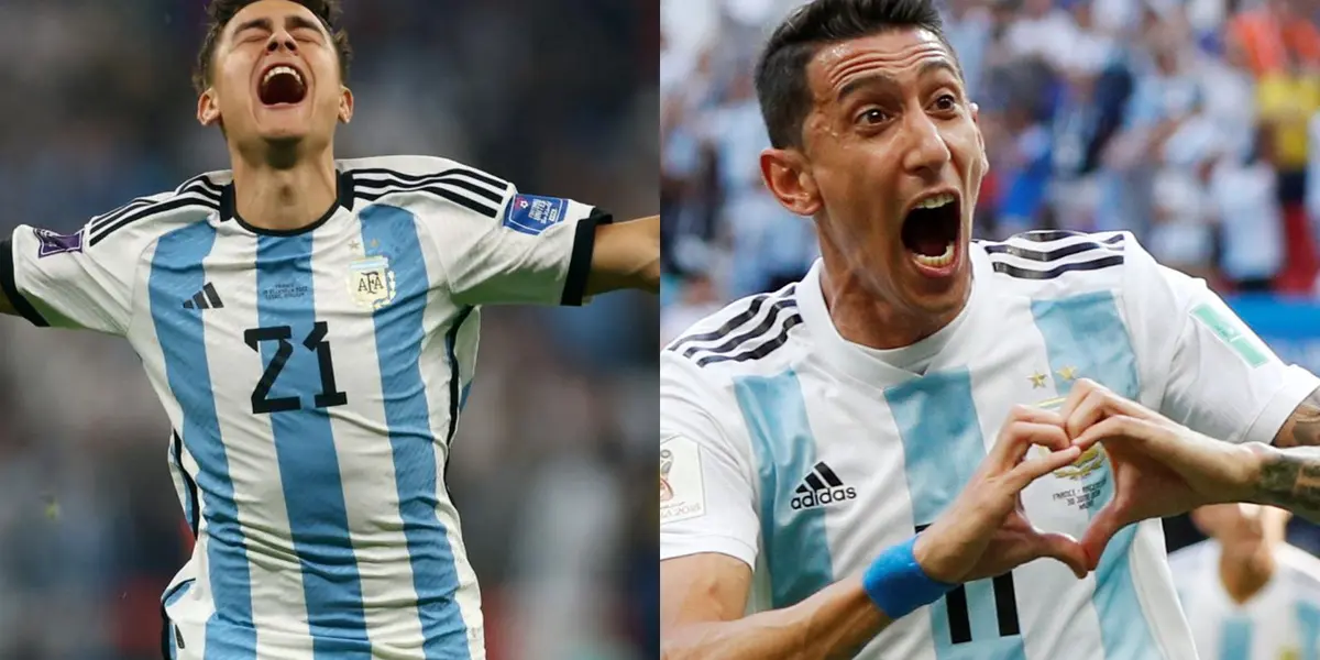 Dybala y Di María en la Selección Argentina.