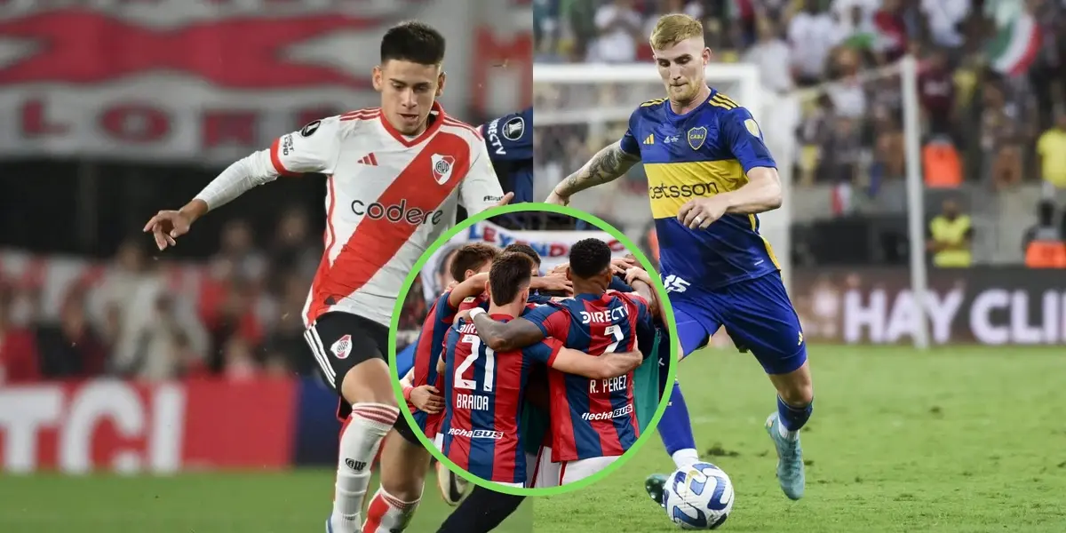 Echeverri y Valentini junto al plantel de San Lorenzo.
