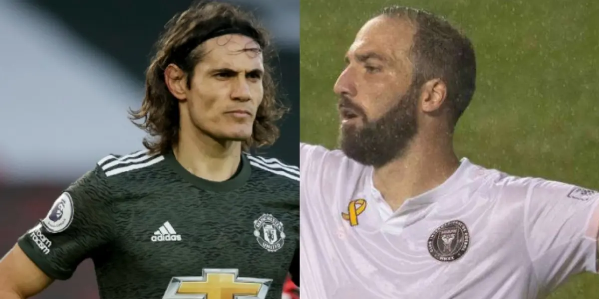 Edinson Cavani vuelve a estar en el foco del fútbol argentino, pero en esta ocasión con Gonzalo Higuaín.
