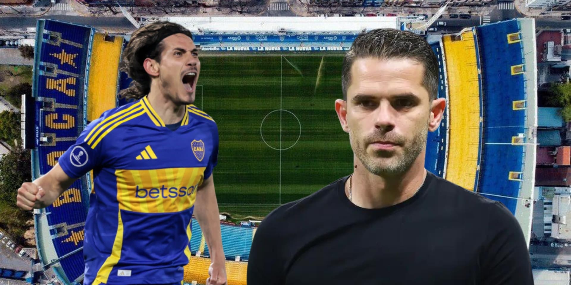 Edinson Cavani y Fernando Gago (Foto tomada de: Milenio/Transfermarkt)