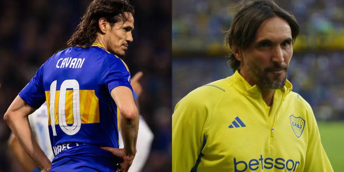 Edinson Cavani y Marcelo Gallardo.