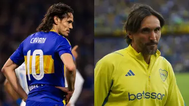 Edinson Cavani y Marcelo Gallardo.