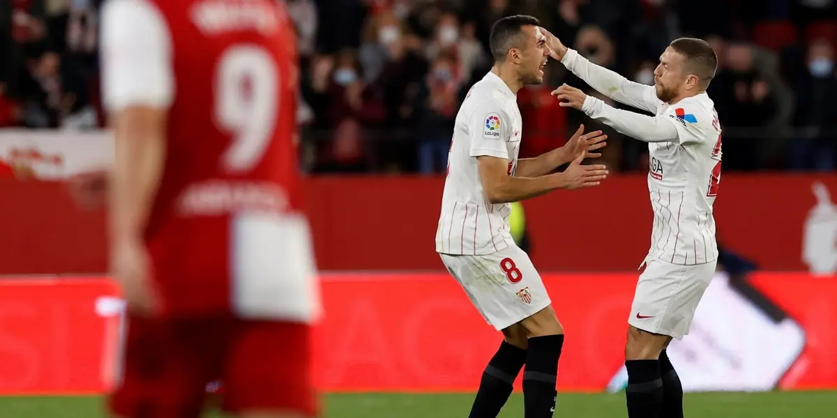 El argentino marcó un golazo en el empate del Sevilla ante Celta 2 a 2 por La Liga.