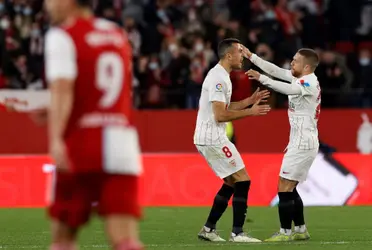 El argentino marcó un golazo en el empate del Sevilla ante Celta 2 a 2 por La Liga. 