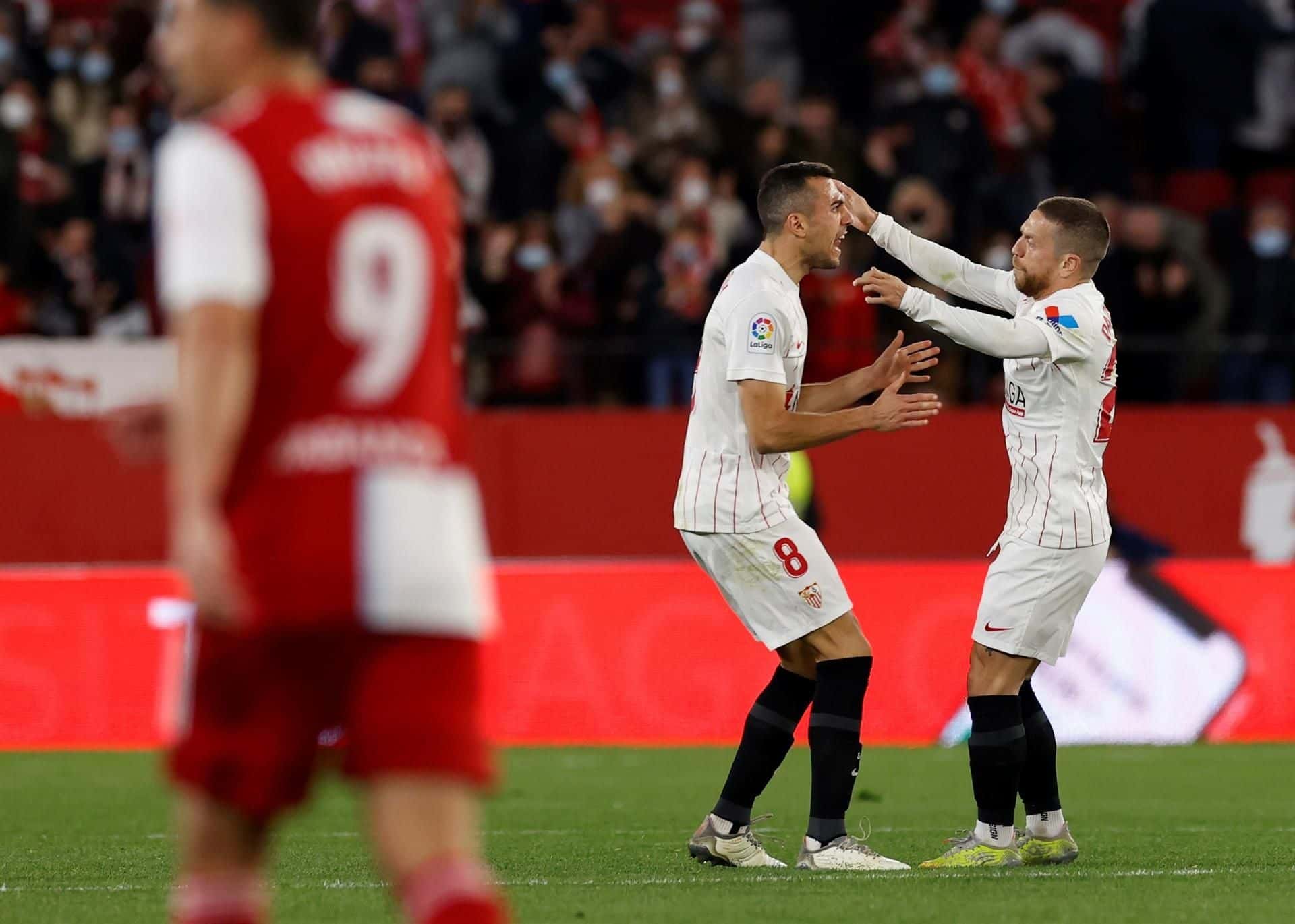 El argentino marcó un golazo en el empate del Sevilla ante Celta 2 a 2 por La Liga.