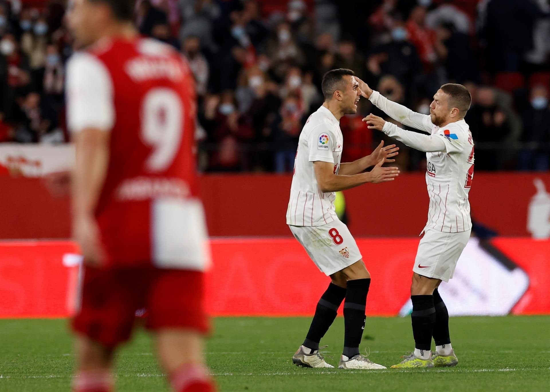 El argentino marcó un golazo en el empate del Sevilla ante Celta 2 a 2 por La Liga.