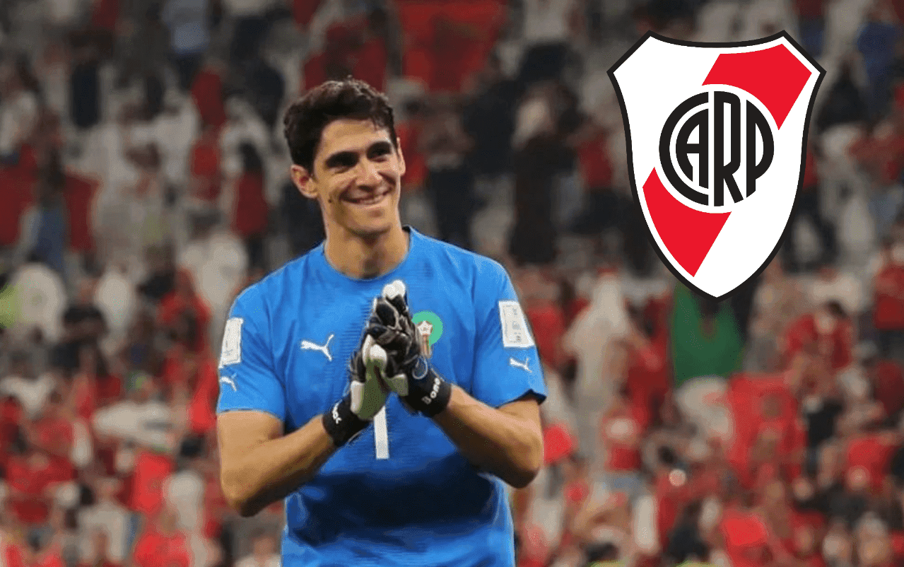 El arquero marroquí, de gran nivel en la Copa del Mundo, tuvo un gran gesto con una gloria del club de Núñez.