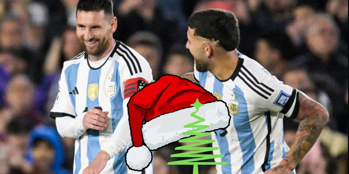 El astro argentino pasó las vísperas de Noche Buena con su familia rosarina, como es costumbre.