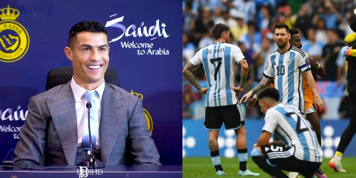 El astro portugués fue presentado en el Al-Nassr y le tiró un palo al combinado que dirige Lionel Scaloni.