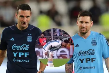 El capitán de la Selección Argentina sorprendió pidiendo el cambio cerca del final del partido. 