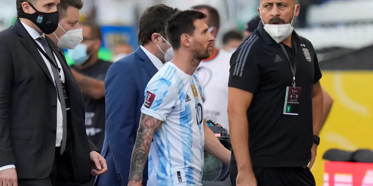 El capitán del seleccionado evidenció su bronca tras la suspensión del partido de la Selección Argentina.