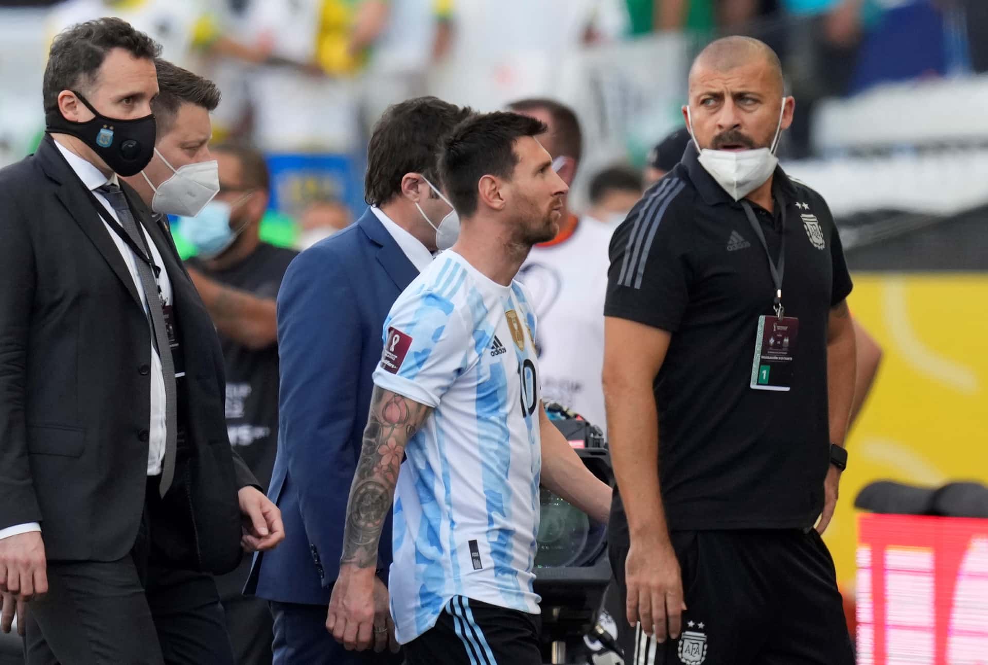 El capitán del seleccionado evidenció su bronca tras la suspensión del partido de la Selección Argentina.
