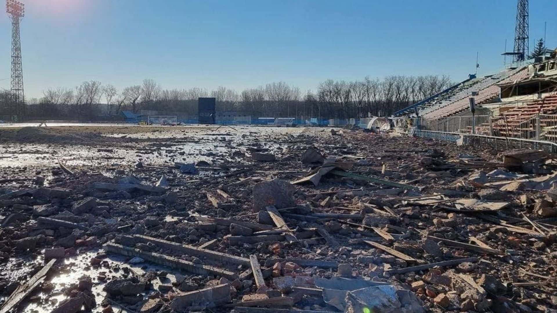 El conflicto bélico tuvo consecuencias desastrozas en un club ucraniano, que fue bombardeado.