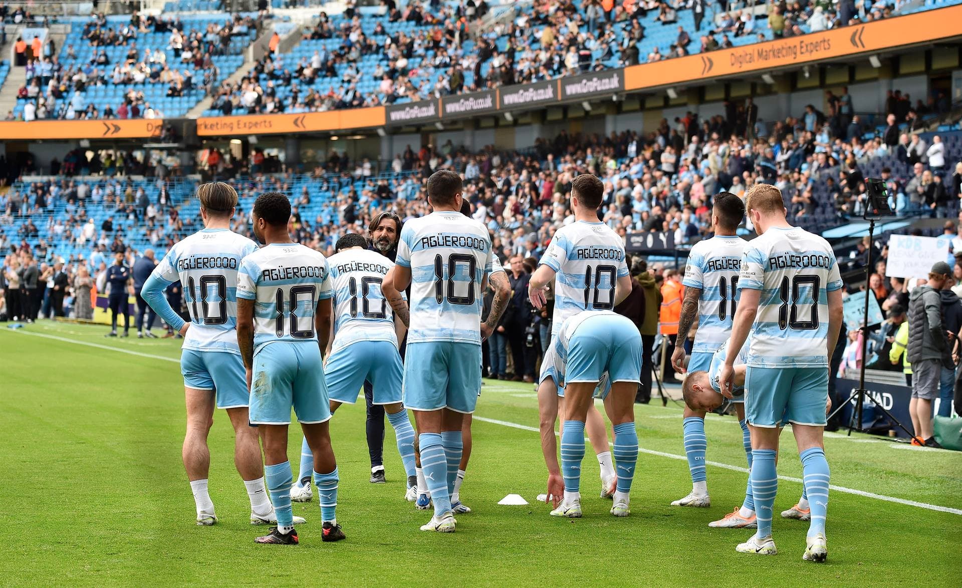 El conjunto Ciudadano se impuso 5 a 0 ante Newcastle a 10 años del histórico gol del argentino para darle la Premier League al City.