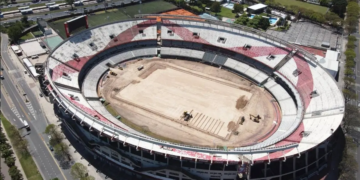 El conjunto Millonario está realizando obras de renovación para tener un estadio comparable a los de Europa