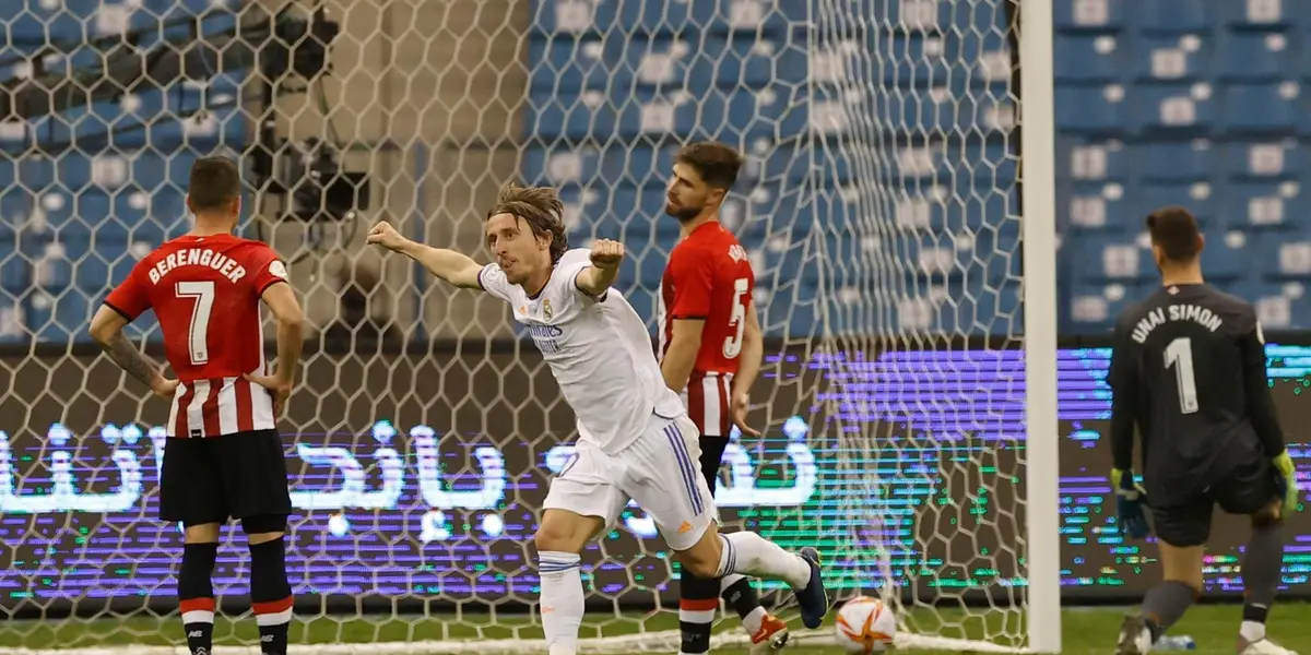 El croata y el francés le dieron el triunfo por 2 a 0 al Merengue ante el Athletic de Bilbao en Riad, en la gran final de la Supercopa de España.