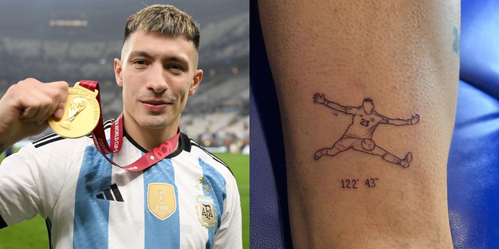 El defensor del Manchester United también inmortalizó en su piel el Mundial de Qatar 2022, pero lo hizo de una manera muy particular.