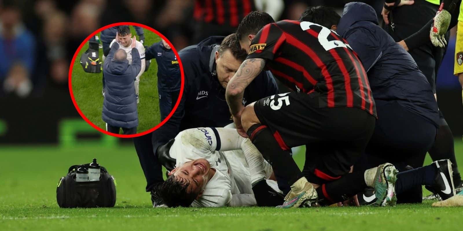 El delantero argentino sufrió una patada en su pierna derecha y no pudo continuar el partido ante Bournemouth.