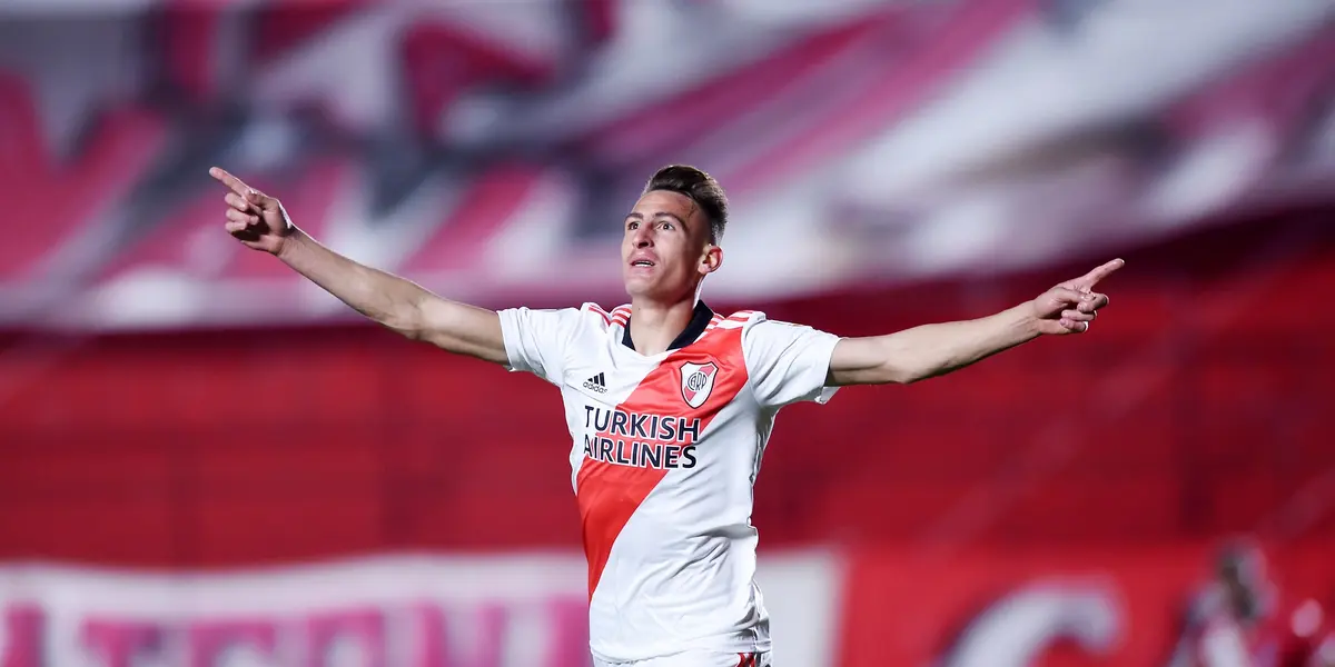 El delantero convirtió un doblete ante Argentinos Juniors y le dio la clasificación a cuartos de final de la Copa Libertadores al Millonario.