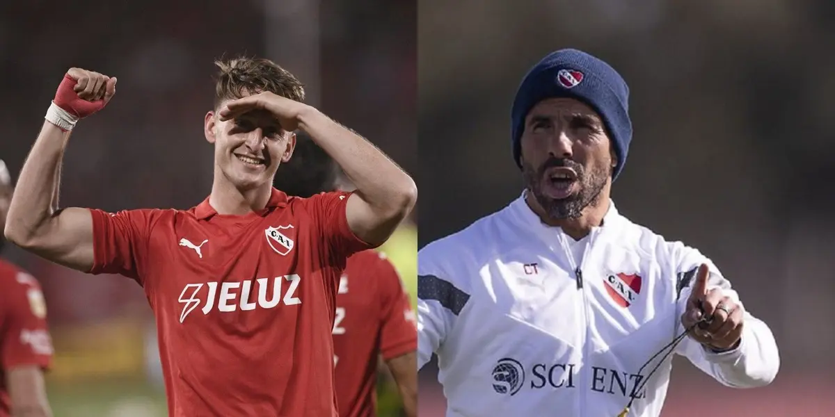 El delantero del Rojo habló de lo que significó que el director técnico se haya presentado en el partido a pesar de su accidente.