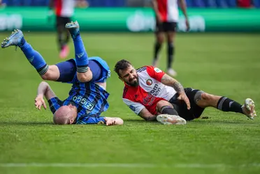 El delantero regresó de su préstamo en Feyenoord, donde sufrió la fractura del peroné.